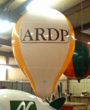 Hot-air balloon shape helium advertising balloon. Advertising balloons build business!